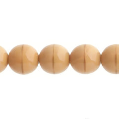 Czech Druk 10mm Beads 18/strand Opaque Ivory