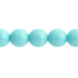 Czech Druk 10mm Beads 18/strand Opaque Green Turquoise