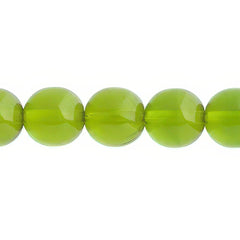 Czech Druk 10mm Beads 18/strand Trans Olivine