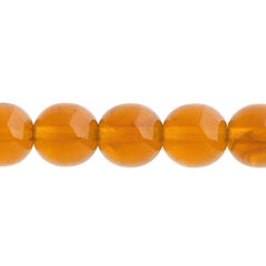 Czech Druk 10mm Beads 18/strand Trans Topaz