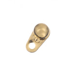 24kt Gold Plated Stainless Steel Button Clasp 5/pk