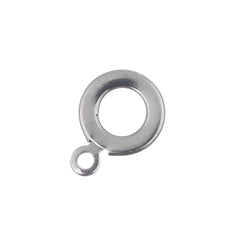 Stainless Steel Button Clasp 5/pk