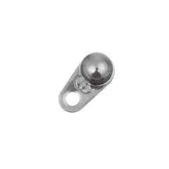 Stainless Steel Button Clasp 5/pk