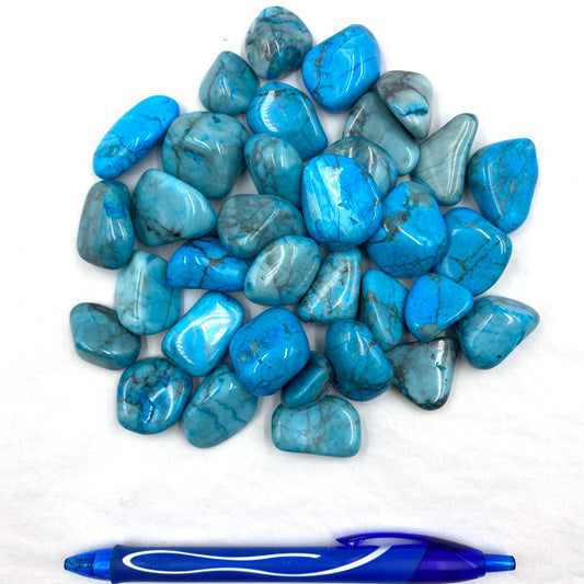 Turquoise Howlite Tumbled Stone - Each