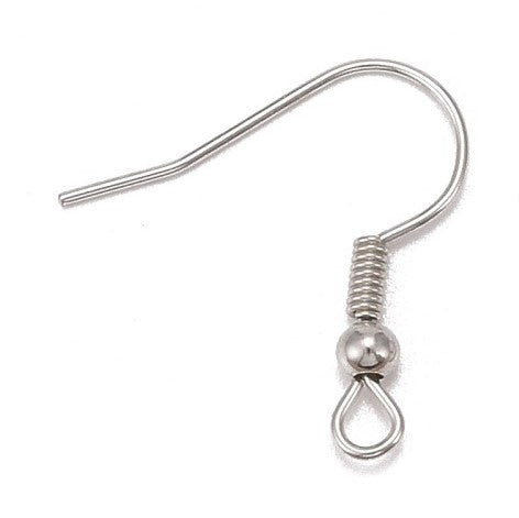 Nickel Fish Hook Earrings 100/pk