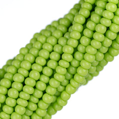 11/0 Czech Seed Beads #34908 Opaque Pale Green 6 Strand Hank