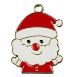 1" Santa Claus Enamel Metal Charm 5/pk