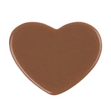 Resin Cabochons, Heart 22mm Matte Brown 10/pk