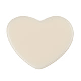 Resin Cabochons, Heart 22mm Matte Cream 10/pk