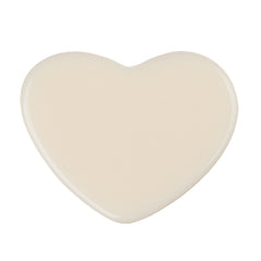 Resin Cabochons, Heart 22mm Matte Cream 10/pk