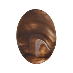 Resin Cabochons, Oval 19mm Matte Marble Dark Brown 10/pk