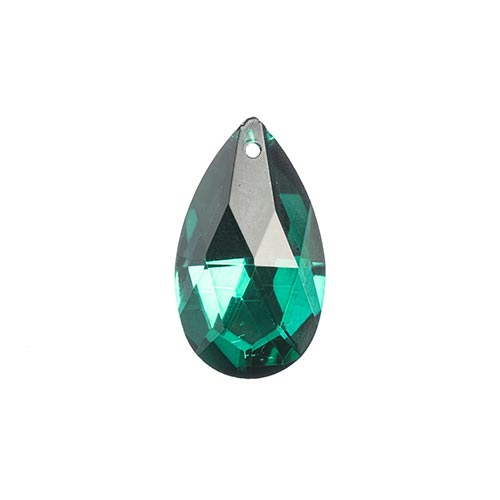 1 1/2" Dark Green Teardrop Crystal Lane Pendant 1/pk