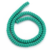 3x6mm Polymer Clay Beads, Green 15-16" Strand