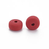 3x6mm Polymer Clay Beads, Brick Red 15-16" Strand