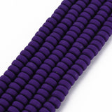 3x6mm Polymer Clay Beads, Indigo 15-16" Strand