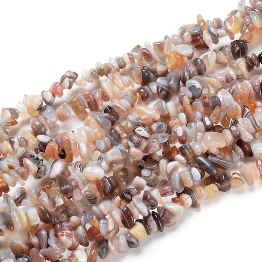 Agate Botswana (Natural) Bead Chips 34" Strand