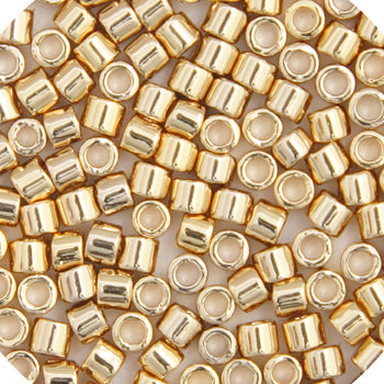 11/0 Delica Bead #0034 24kt Light Gold Plated 3.3g