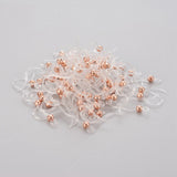 Clear / Rose Gold Hypoallergenic Fish Hook Earrings 100/pk