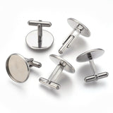 Stainless Steel Cufflinks, 20mm Tray 10/pk