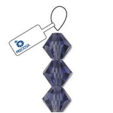 6mm Tanzanite Preciosa Bicone 5" Strand