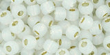 6/0 Toho Seed Beads #2100 Silver Lined Milky White 8-9g Vial