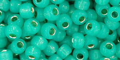 *6/0 Toho Seed Beads #2104 Silver Lined Milky Teal 8-9g Vial