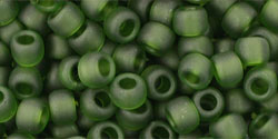 6/0 Toho Seed Beads #940F Tr Frosted Olivine 8-9g Vial