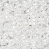 8/0 Toho Seed Beads #121 Opaque Lustered White 8-9g Vial