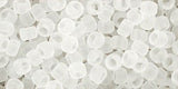 8/0 Toho Seed Beads #1F Tr Frosted Crystal 8-9g Vial