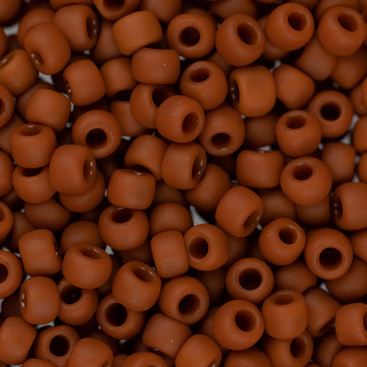 8/0 Toho Seed Beads #46LF Opaque Frosted Terra Cotta 8-9g Vial