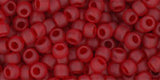 8/0 Toho Seed Beads #5CF Transparent Frosted Ruby 8-9g Vial