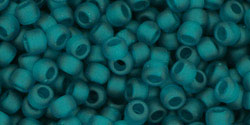 8/0 Toho Seed Beads #7BDF Transparent Frosted Teal 8-9g Vial