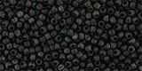 8/0 Toho Seed Beads #Y302F Frosted Jet Picasso 8-9g Vial