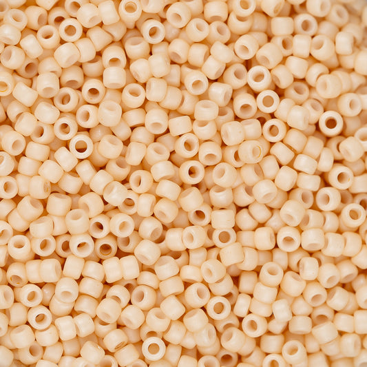 15/0 Toho Seed Beads #763 Opaque Pastel Frosted Apricot 8-9g Vial