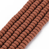 3x6mm Polymer Clay Beads, Brown 15-16" Strand