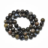 10mm Glaucophane (Natural) Beads 15-16" Strand