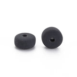 3x6mm Polymer Clay Beads, Black 15-16" Strand