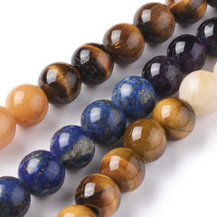 10mm Chakra Mix (Natural) Beads 15-16" Strand