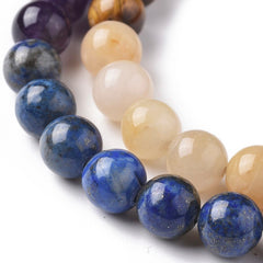 8mm Chakra Mix (Natural) Beads 15-16" Strand