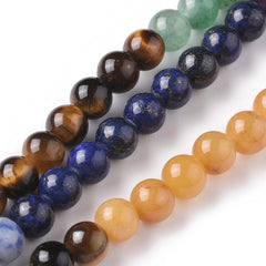 6mm Chakra Mix (Natural) Beads 15-16" Strand