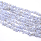 Agate Blue Lace (Natural) Bead Chips 31" Strand