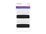 2mm Black & White Satin Rattail Cord 8m