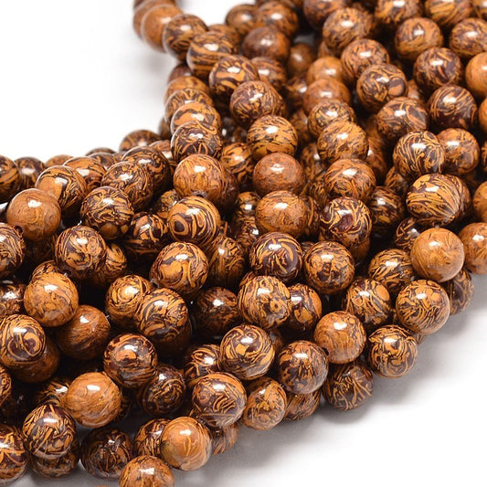 8mm Jasper Elephant Skin (Natural) Beads 15-16" Strand