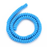 3x6mm Polymer Clay Beads, Blue 15-16" Strand