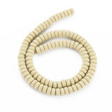 3x6mm Polymer Clay Beads, Beige 15-16" Strand