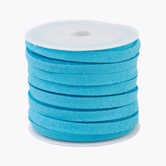 5mm Faux Suede Lace Pale Turquoise 5m