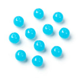 8mm Round Plastic Beads 100/pk - Neon Blue