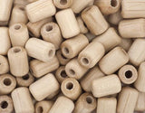 6x9mm Natural Cylinder Wood Beads 50/pk