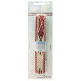 3/4" Embroidered Trim, White & Red 5ft/Pkg