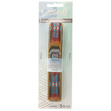 3/4" Embroidered Trim, Multi 5ft/Pkg